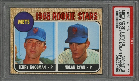 1968 Topps #177 Nolan Ryan Rookie Card - PSA NM-MT 8 (OC)